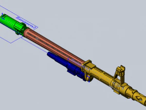 airsoft kit for the modernization of the machine pkm ak in pkp-sp 6p69 for the army 3D Print Model