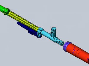 airsoft kit for the modernization of the pkm ak machine in pkp-sp 6p69 for special forces 3D Print Model