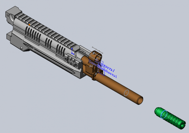 airsoft kit for the modernization of ak cyma 040 in rpk-16 long barrel 3D 打印模型 .c4d .max .obj .3ds .fbx .stl .blend 