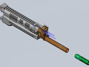 airsoft kit for the modernization of ak cyma 040 in rpk-16 long barrel 3D Print Model