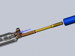 airsoft kit for the modernization of ak cyma 040 in rpk-16 long barrel 3D Print Model