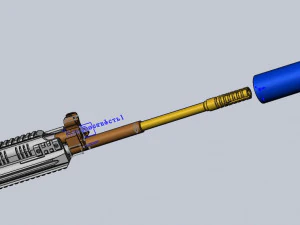 airsoft kit for the modernization of ak cyma 040 in rpk-16 long barrel 3D Print Model