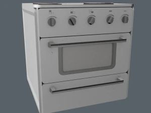 전기 스토브 3D 모델