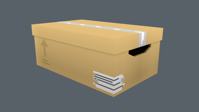 box-cardboard Modello 3D .c4d .max .obj .3ds .fbx .stl .blend 