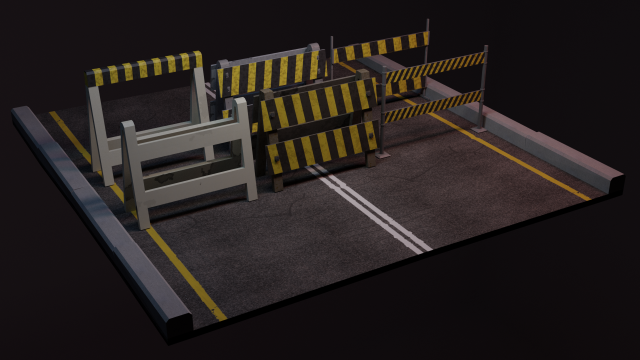 road-barriers 3D Model .c4d .max .obj .3ds .fbx .stl .blend 
