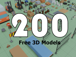 low poly pack 3d objects constructor 3D Model