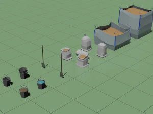 low poly pack 3d objects constructor 3D Model
