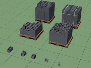 low poly pack 3d objects constructor 3D Model