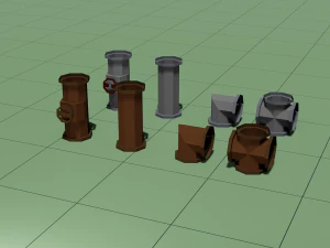 low poly pack 3d objects constructor 3D Model