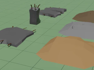 low poly pack 3d objects constructor 3D Model