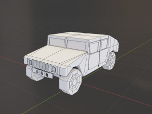 hummer military three camouflage 3D Model