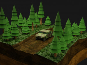 hummer military three camouflage 3D Model