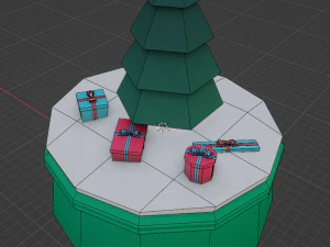 boule &agrave; neige low poly Modèle 3D