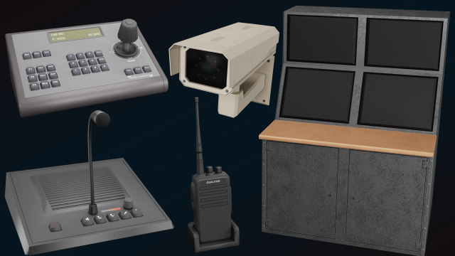 Computer terminal and Devices 3D Model .c4d .max .obj .3ds .fbx .stl .blend 