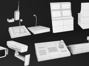 Computer terminal and Devices 3D Model
