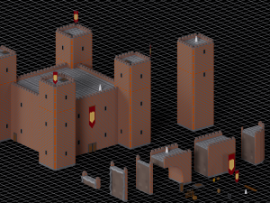 Low Poly Castle onstructor 3D Model