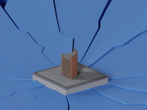 Low Poly Castle onstructor Model 3D