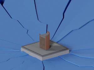 Constructor de castillos de baja poli Modelo 3D