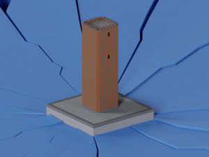 Low Poly Castle onstructor Model 3D