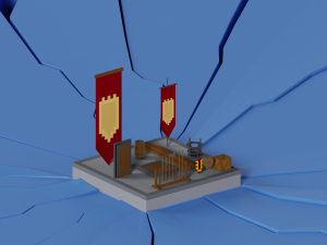 Low Poly Castle onstructor Model 3D