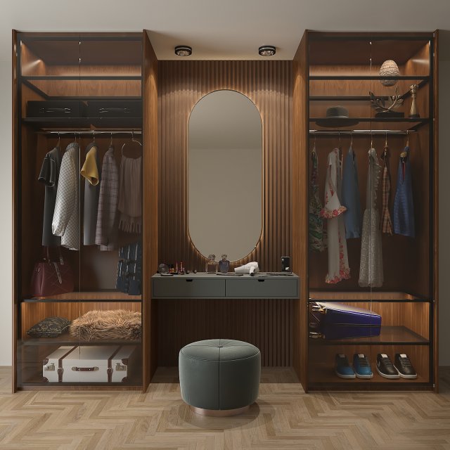 glass-master-wardrobe 3Dモデル .c4d .max .obj .3ds .fbx .stl .blend 