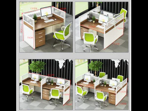कार्यालय कार्य केंद्र तालिका 3D प्रिंट मॉडल