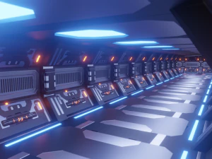 corridoio fantascientifico Modello 3D