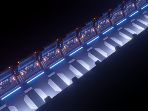 scifi corridor Model 3D