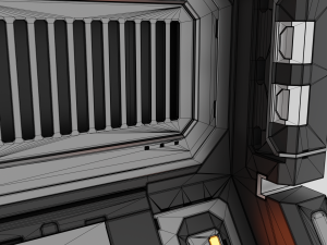 scifi corridor Model 3D
