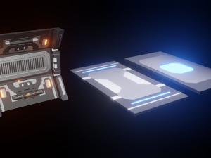 scifi corridor Model 3D