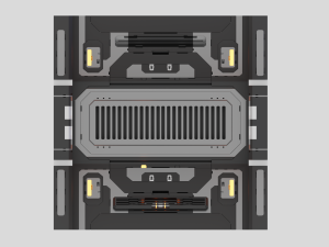scifi corridor Model 3D