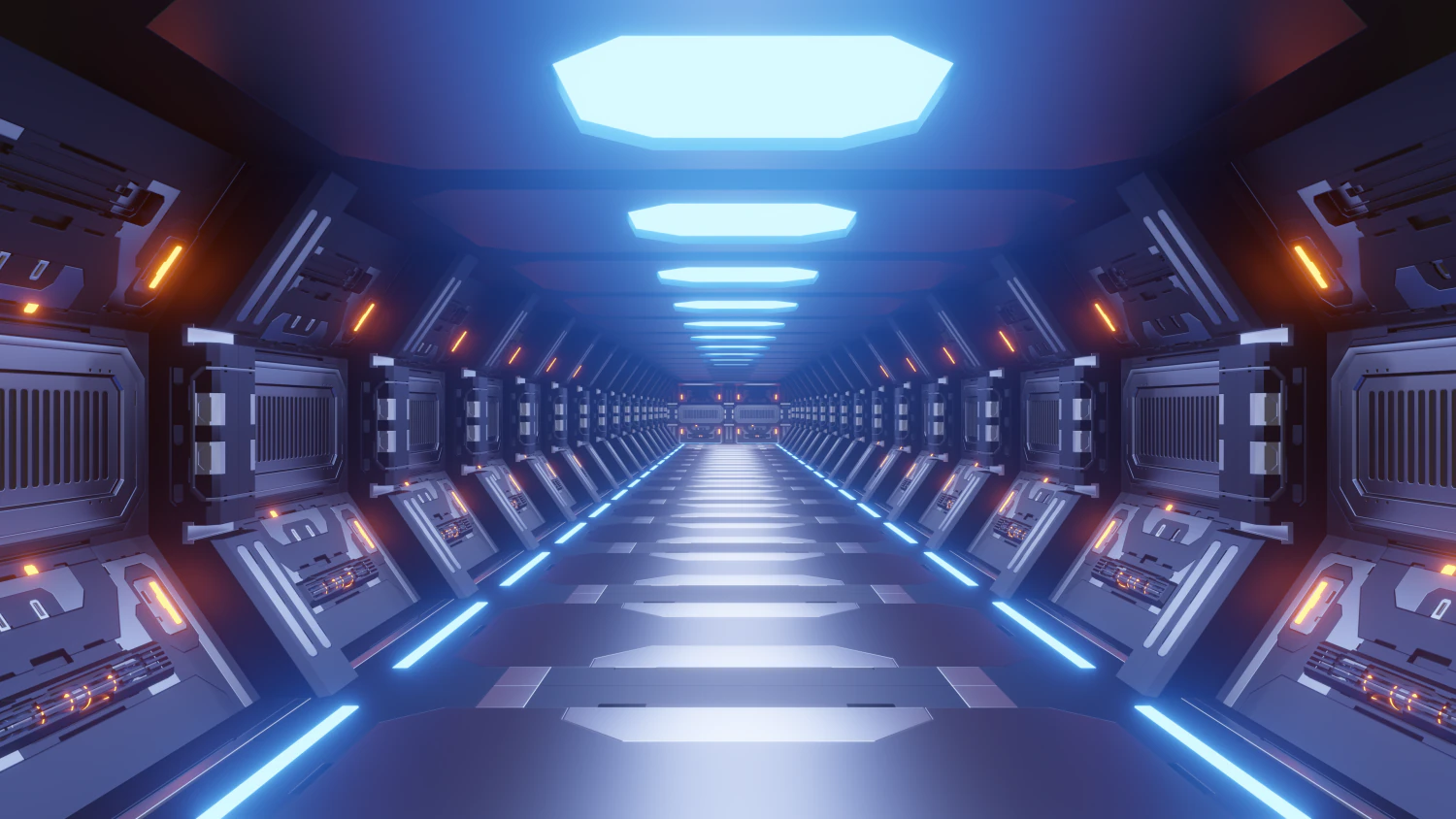 corridoio fantascientifico Modello 3D .c4d .max .obj .3ds .fbx .stl .blend