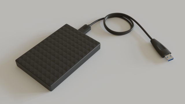 3d external hard disk 3D 모델 .c4d .max .obj .3ds .fbx .stl .blend 