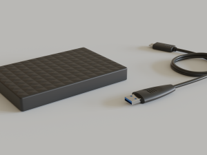 3d external hard disk 3D 모델