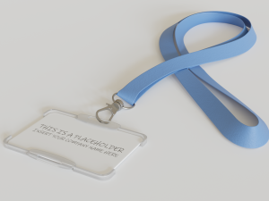 3d badge holder with lanyard 3D Model