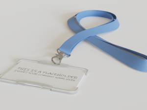 3d badge holder with lanyard 3D Model