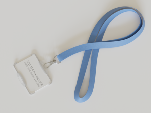 3d badge holder with lanyard 3D Model