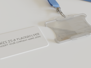 3d badge holder with lanyard 3D Model