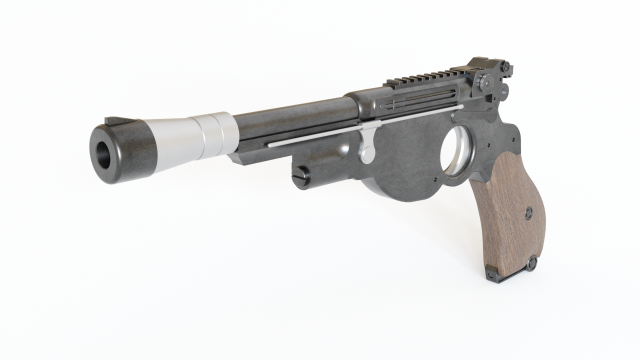 the mandalorian blaster Modelo 3D .c4d .max .obj .3ds .fbx .stl .blend 