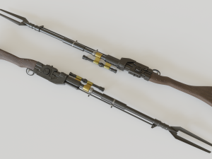 the mandalorian amban phase-pulse rifle Model 3D