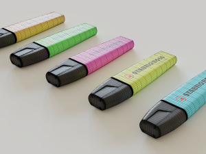 stabilo boss original - set of 5 highlighters 3D-Modell