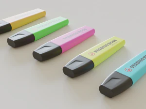 stabilo boss original - набір з 5 шт 3D Модель