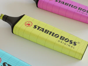 stabilo boss original - набір з 5 шт 3D Модель