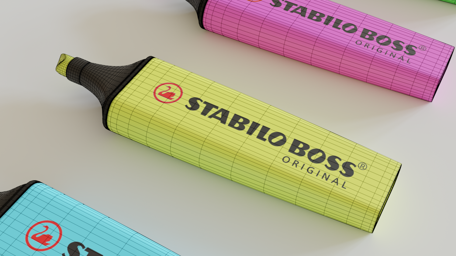 Stabilo Boss Original Highlighter 3D model