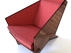 taliesin armchair Model 3D