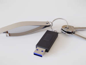 realistic key set with usb and bottle opener 3D Model