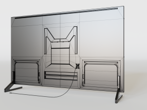 smart tv 8k flat screen 3D Model