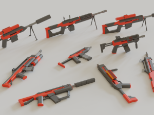 low poly asset pack 3D Model