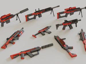 low poly asset pack 3D Model