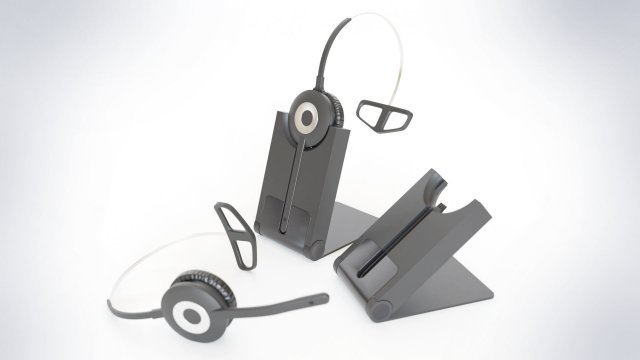 wireless professional headset Model 3D .c4d .max .obj .3ds .fbx .stl .blend 